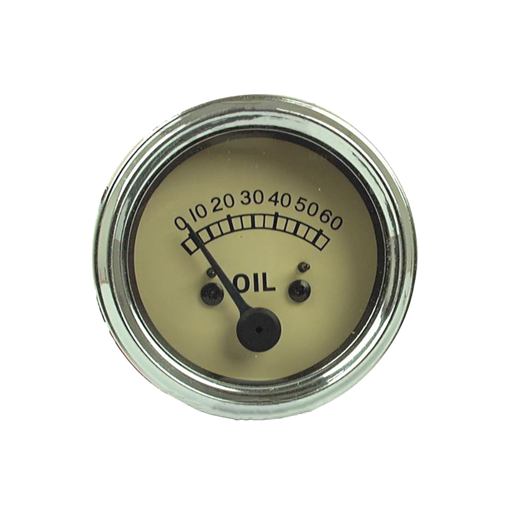180100M91 Chrome Oil Pressure Gauge Fits Massey Ferguson MF TE20 TO20 TO30 TO35
