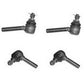 2 RH & 2 LH Tie Rod Drag Link Ends Fits Massey Ferguson Replaces 180381M91