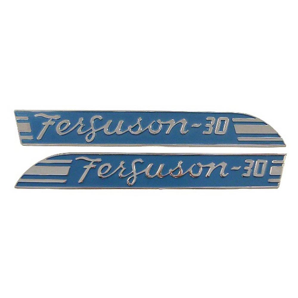 Pair of Blue Side Emblems Fits Massey Ferguson TO30 TE30