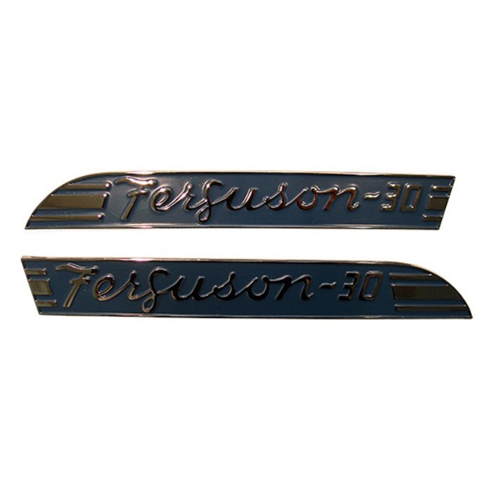 Pair of Blue Side Emblems Fits Massey Ferguson TO30 TE30