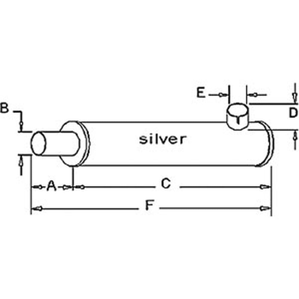 S.44008 Muffler - Fits Massey Ferguson