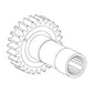 184217C1 Gear Input Pinion Shaft Fits Case-IH Combine Models 2144 2166