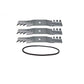 Mower Deck Belt and Toothed Mulching Blade Set Fits Husqvarna Replaces 196103