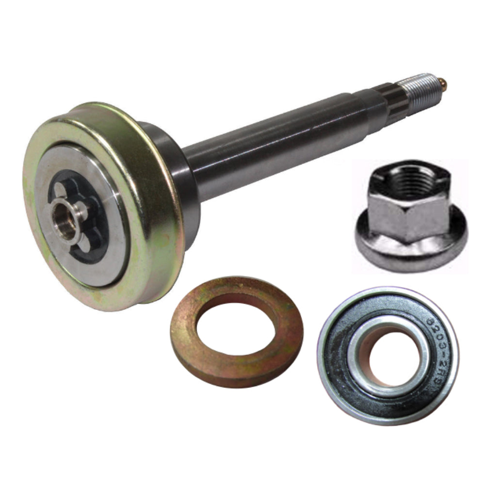 Spindle Shaft w/ Pilot Bearing, Nut & Washer Fits Husqvarna Replaces 110485X