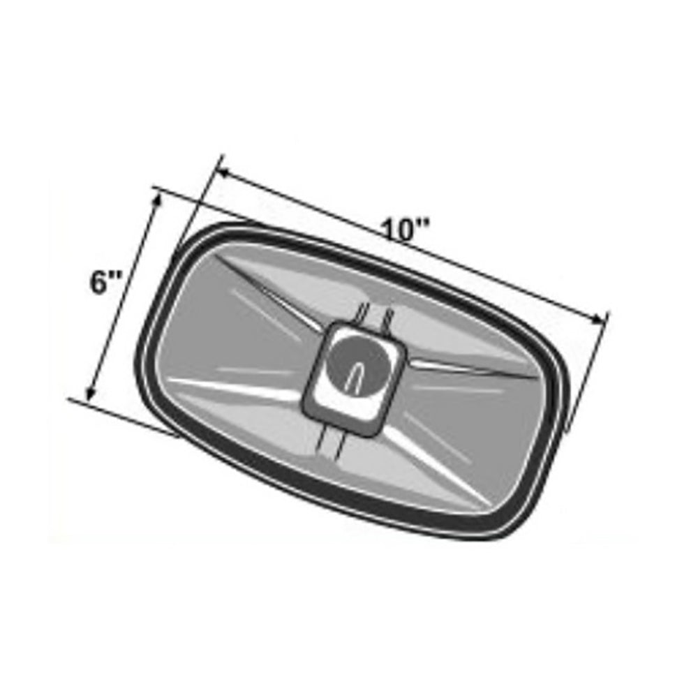 6 x 10 Convex Mirror Head Fits Universal Products Replaces 7180.320.A