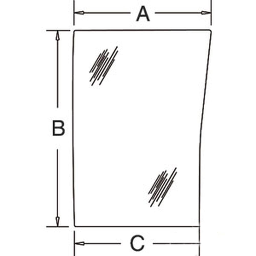 A-190029A5 Right Hand Front Lower Glass - Fits Case IH; Fits McCormick