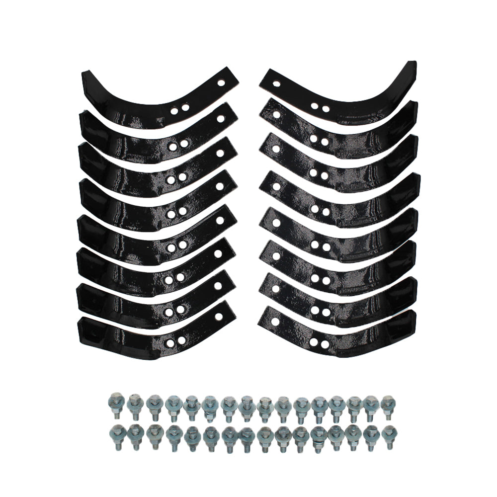 New Aftermarket Tiller 16 Piece Tine Set with Hardware Fits Troy-Bilt Horse/Pony