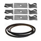 Mower Deck Belt & Blade Set Fits Oregon Made with Aramid