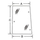 192001A3 LH Side Rear Glass Fits McCormick CX100 CX105 CX50 CX60 CX70 CX75 CX80