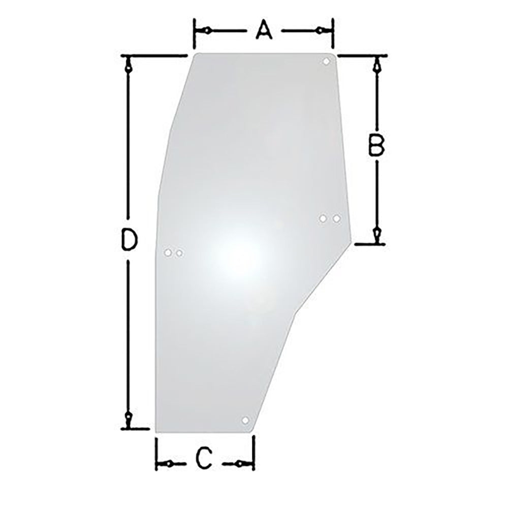 Left Hand Door Glass Fits Case/International Harvester Replaces 192003A5