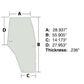WN-192004A6-PEX Glass, Door, RH Fits McCormick CX100 CX105 CX50 CX60 CX70 CX75