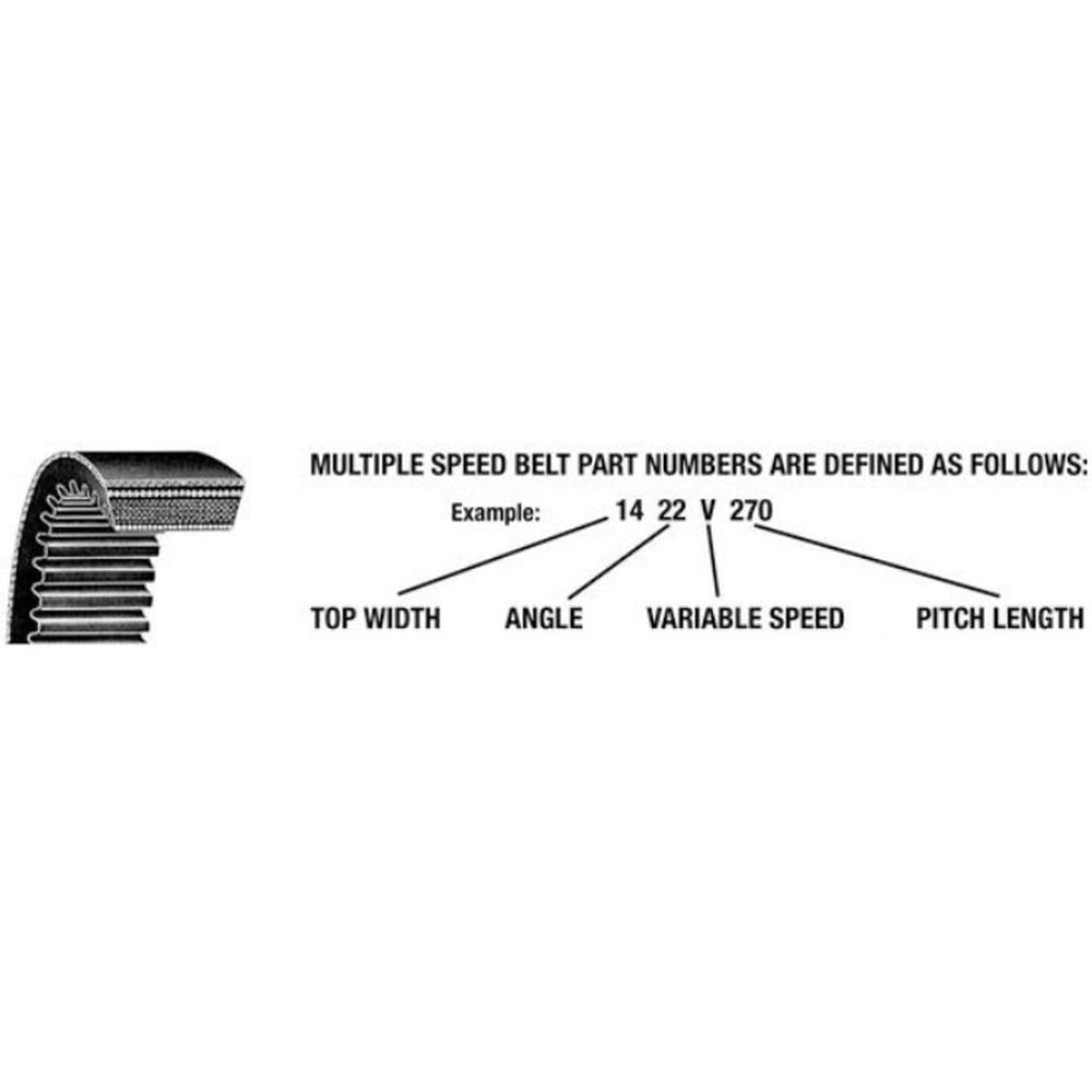 1922V321 Multiple Speed Belt with 1 3/16" x 33" O.C. Length