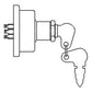 Ignition Switch 194747M91 & keys Fits Massey Ferguson 230 235 245 255 265 410 50