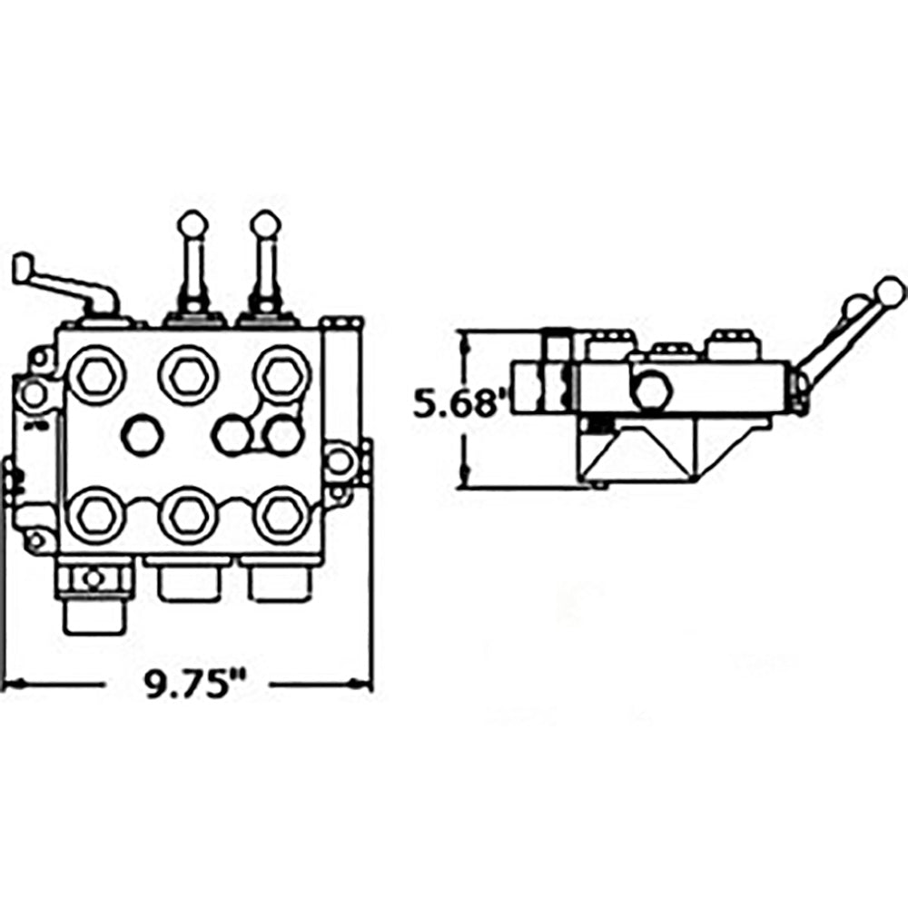 19833A92 Hydraulic Valve & Manifold Fits Massey Ferguson MF35 SBA311