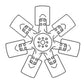 1998741C2 7 Blade Fan Fits Case-IH Tractor Models 5120 5130 5140 5220 5230 5240