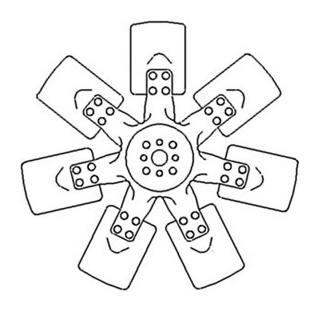 1998741C2 7 Blade Fan Fits Case-IH Tractor Models 5120 5130 5140 5220 5230 5240