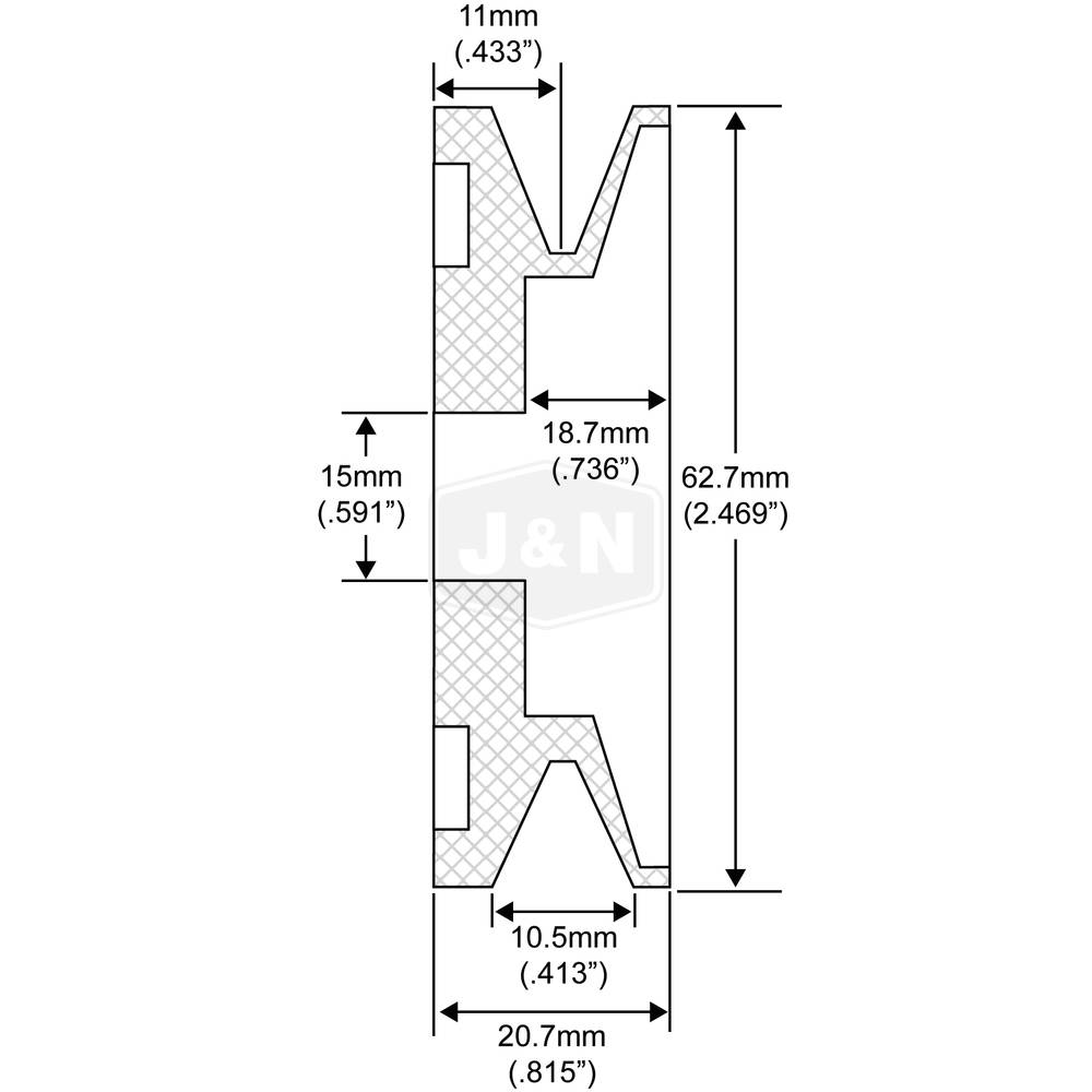 201-52004-JN J&N Electrical Products Pulley