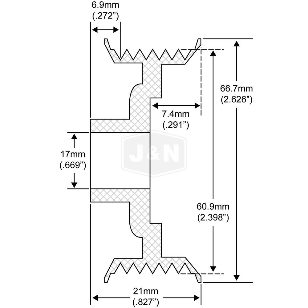 206-14000-JN J&N Electrical Products Pulley