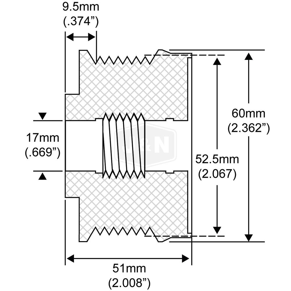 207-52019-JN J&N Electrical Products Pulley