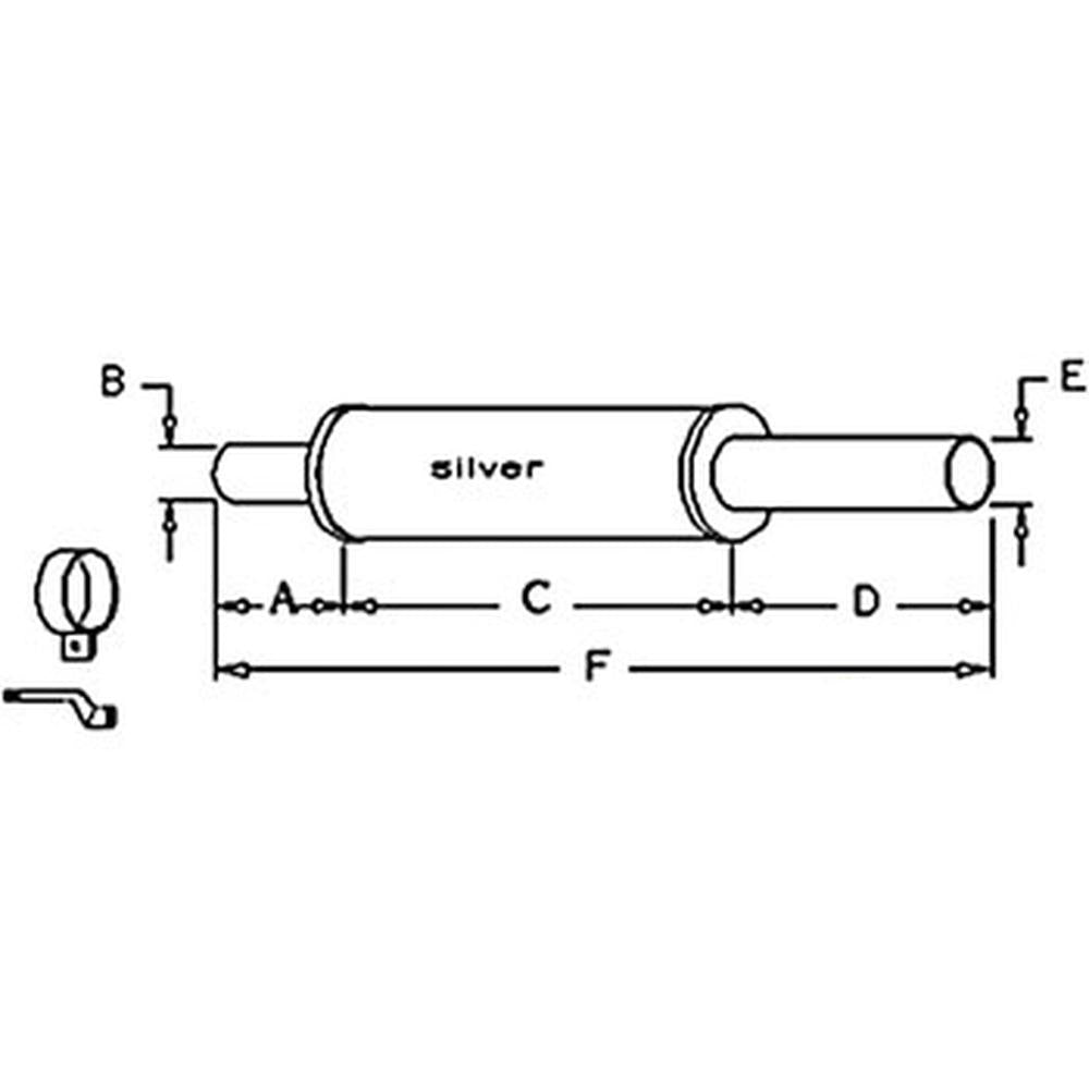70227240 Muffler Fits Allis Chalmers B C CA D10 D12 D14 D15 Tractor