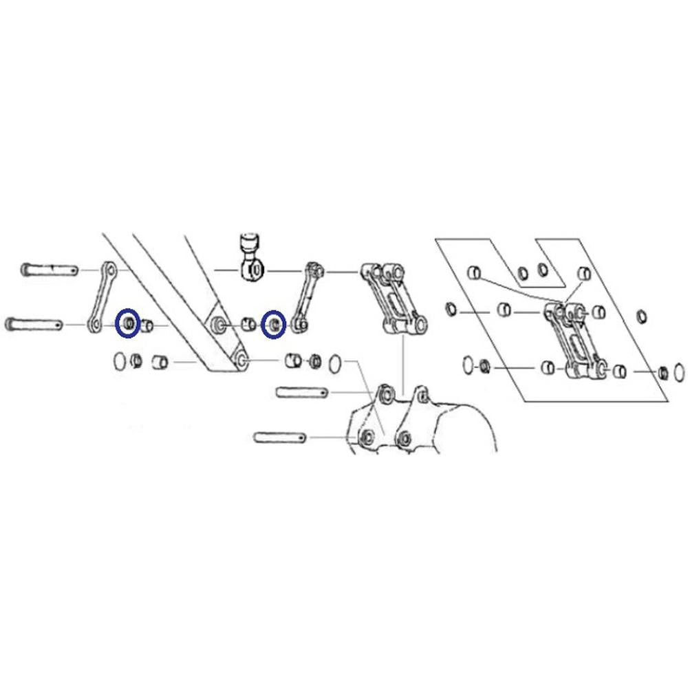 2445R138D7 Bucket Linkage Dust Seal Fits Kobelco Excavators