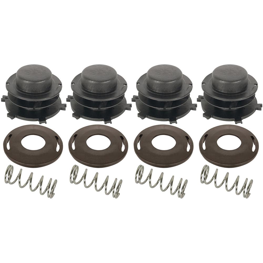 Qty 4: Trimmer Head Spool, Cover & Spring Fits Stihl Replaces 0000-997 1501