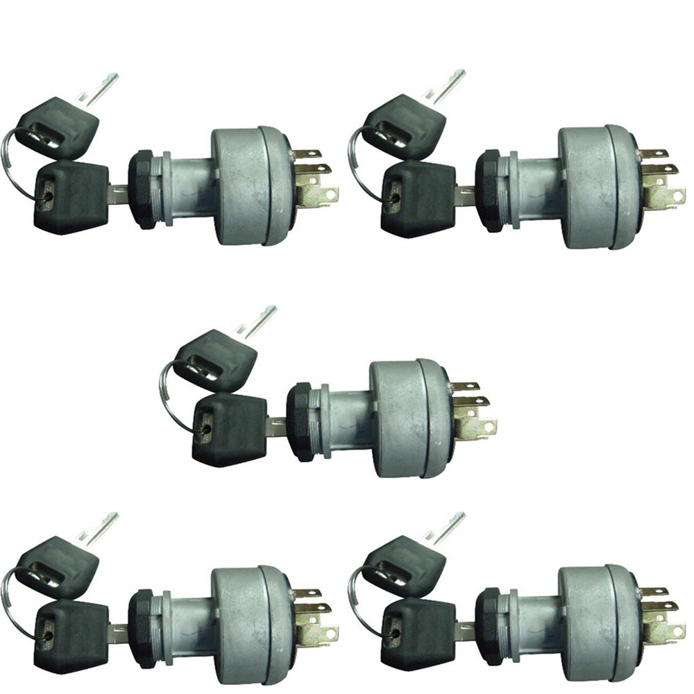 Qty 5: Ignition Switch w/ 2 Keys Fits John Deere Replaces AR58126