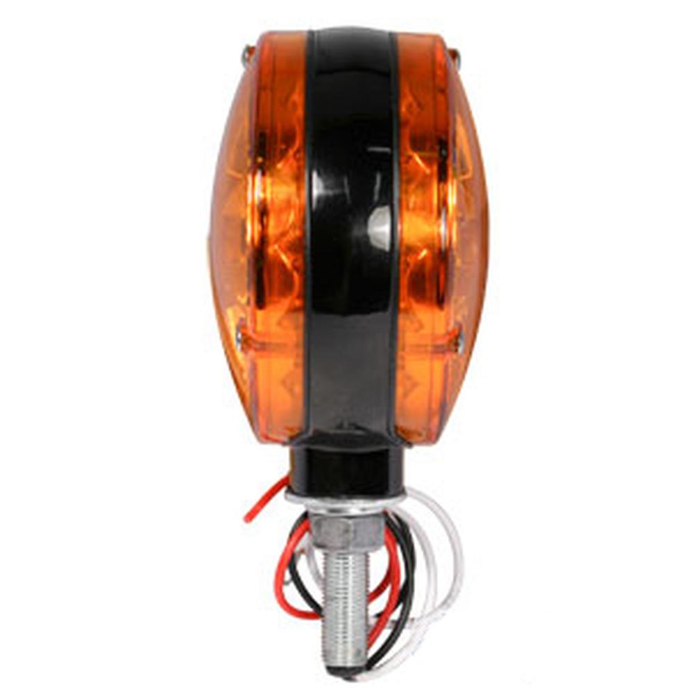 Tractor Round LED Amber Warning Light & Flasher Fits Kubota MAHINDRA YANMAR LONG