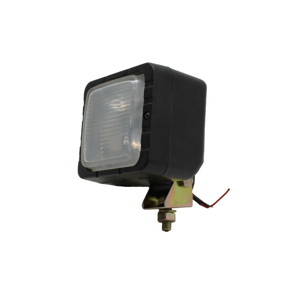 12 Volt Halogen Flood Lamp for Backhoe Loader 4" x 4.5" Replaceable Bulb 55 Watt