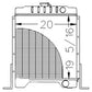 3 Row Radiator Fits Case 1840 1845C Diesel Motor Skid Steer Loaders 301877A2