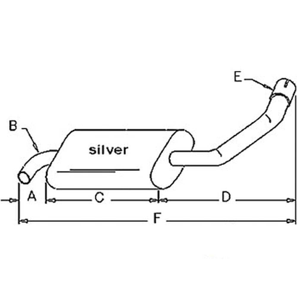 Muffler Fits International B414 424 2424 3047572R93