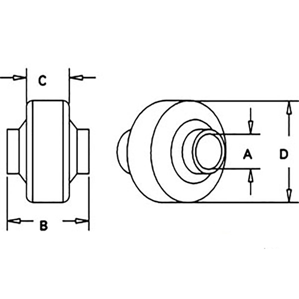 Weld On Socket Ball Joint Top Link Fits CATegory II 1" Bore
