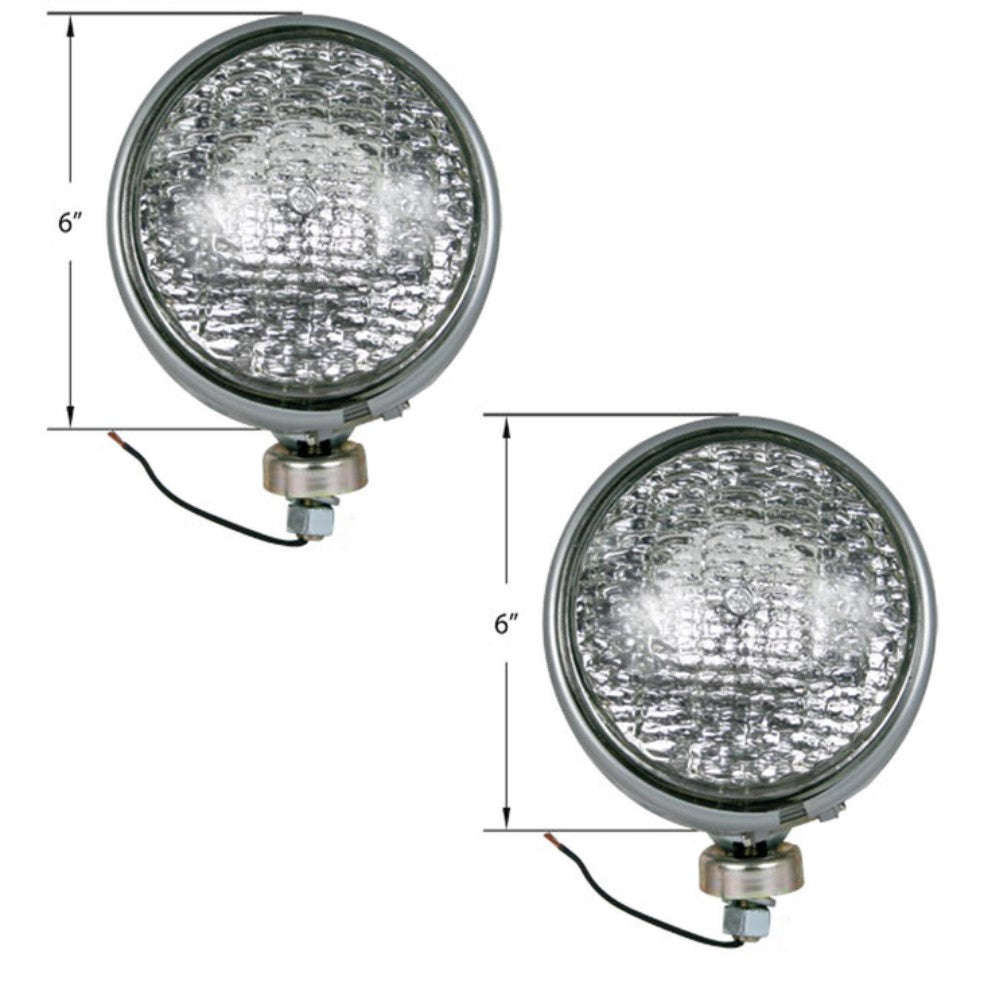 6 Volt Headlight Assembly Pair 310066 Fits Ford 600 601 800 801 2000 4000