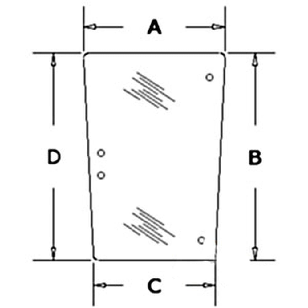 Cab Glass Side Window Tinted - Right Hand or Left Hand Fits Massey Ferguson 690