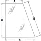 338425A1 New RH Quarter Rear Glass Fits Case-IH Tractor Models 580M +