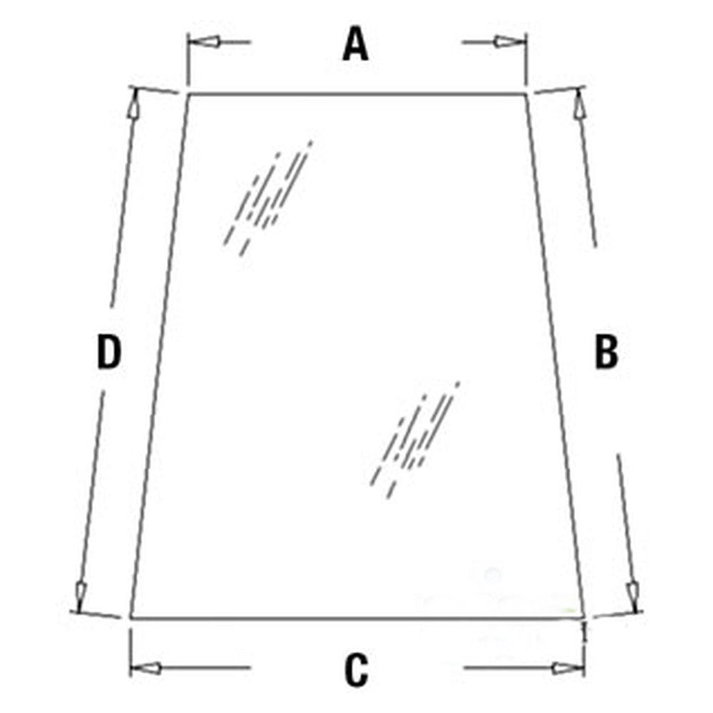 338429A1 Left Upper Door Glass Fits Case 580M 580SM 590SM Super M Series 1 & 2