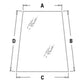 338429A1 Left Upper Door Glass Fits Case 580M 580SM 590SM Super M Series 1 & 2