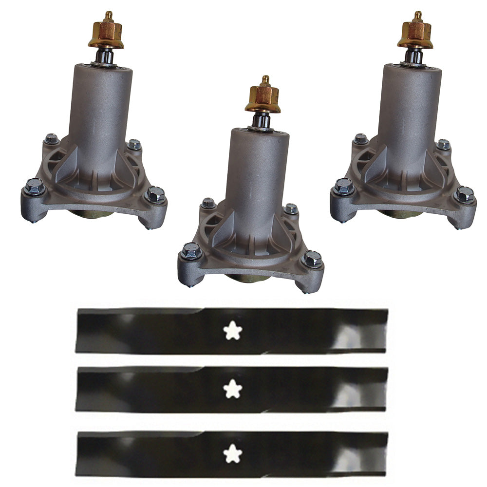 532187281 567253301 3 Spindle & Blade Set For Husqvarna GTH26K54 LGTH24V54 YTH24