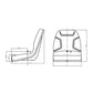 New High Back Seat for Older Fits Kubota Compact Tractors With Welded 3 Hole Bra