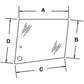 Cab Glass - Door Upper Fits Massey Ferguson 383 399 393 375 362 398 390 360