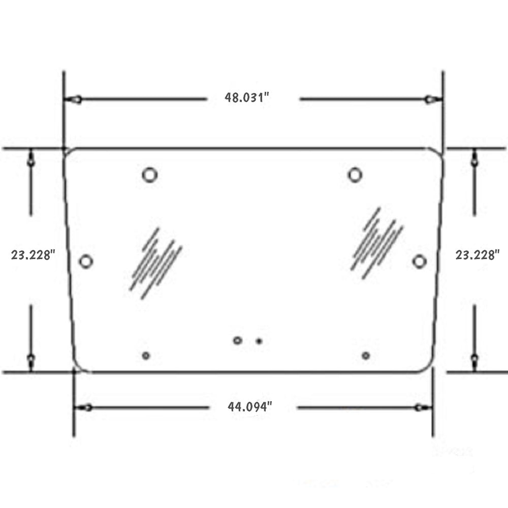 3477716M1 Upper Rear Window Fits Massey Ferguson 342 350 352 355 390 375 398 399