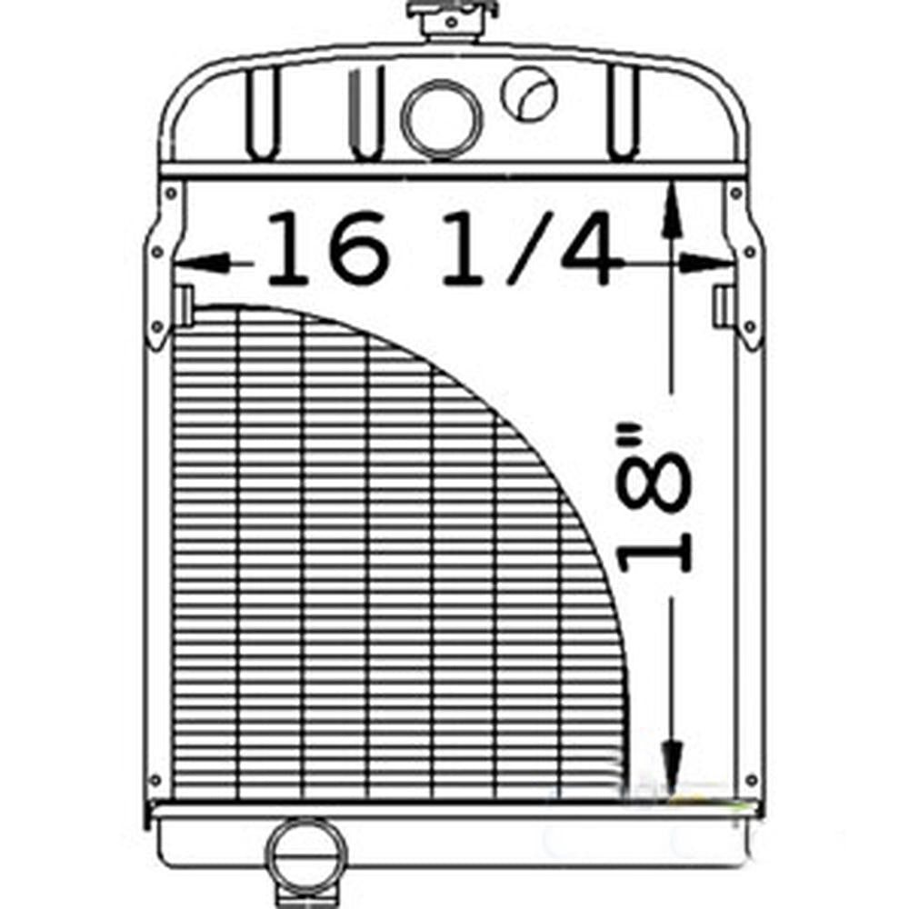 219523 Radiator Fits IH Fits FARMALL H Super H O-4 Os-4 Hv Super W-4 352628R91