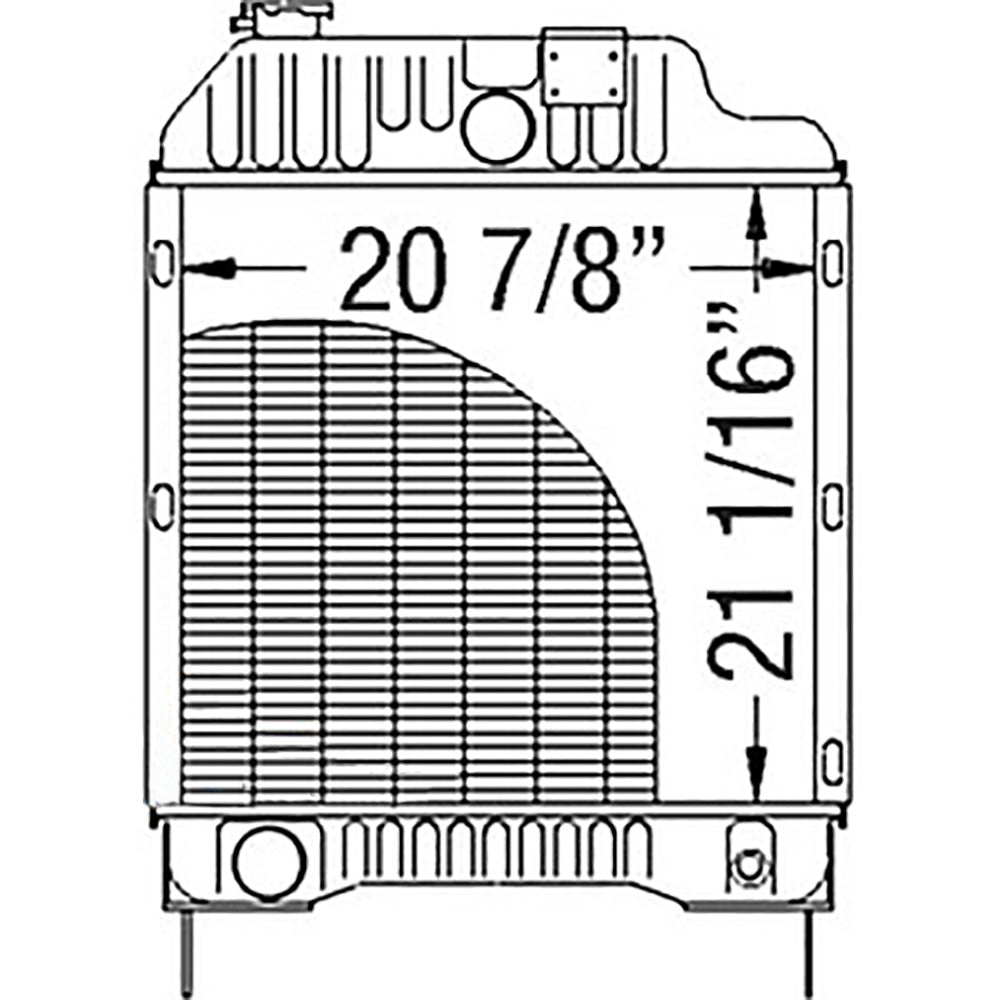 3618626M92 Radiator Fits Massey Ferguson MF Tractor 3125 3140 6190 Tubes: 4 Rows