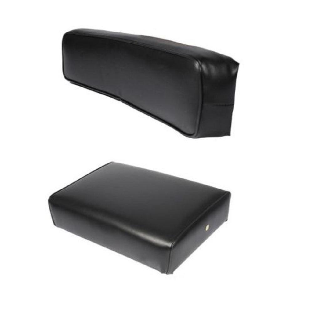 Black Back & Bottom Seat Cushion Set with Wood Base Fits Universal Products