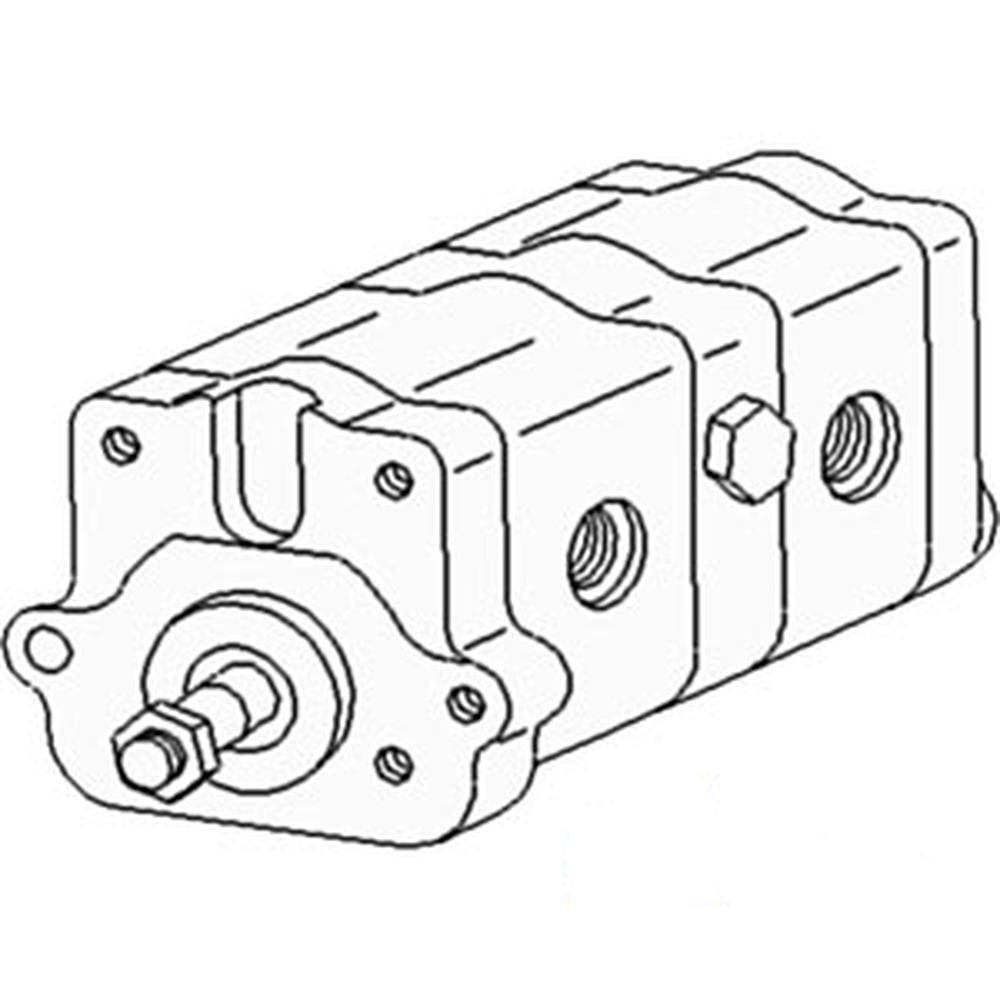 3701005M91 Tandem Hydraulic Pump Fits Massey Ferguson 1080 1085 165 175 180 235 +