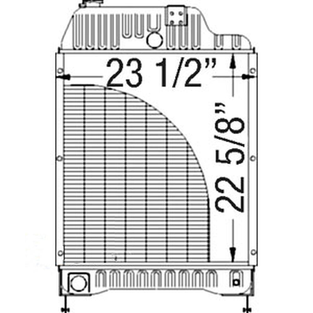 Northern 211002 Radiator 4-Row Fits Massey Ferguson 8120 Tractor 3778285M91 F044