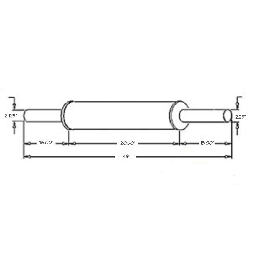 Muffler Fits Massey Ferguson Replaces 1673835M91