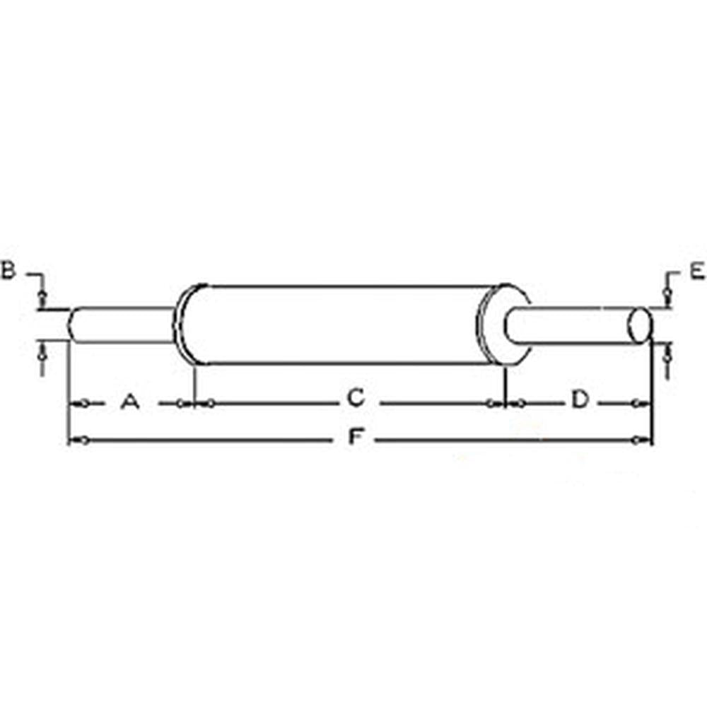 Muffler Fits Massey Ferguson Replaces 1673835M91
