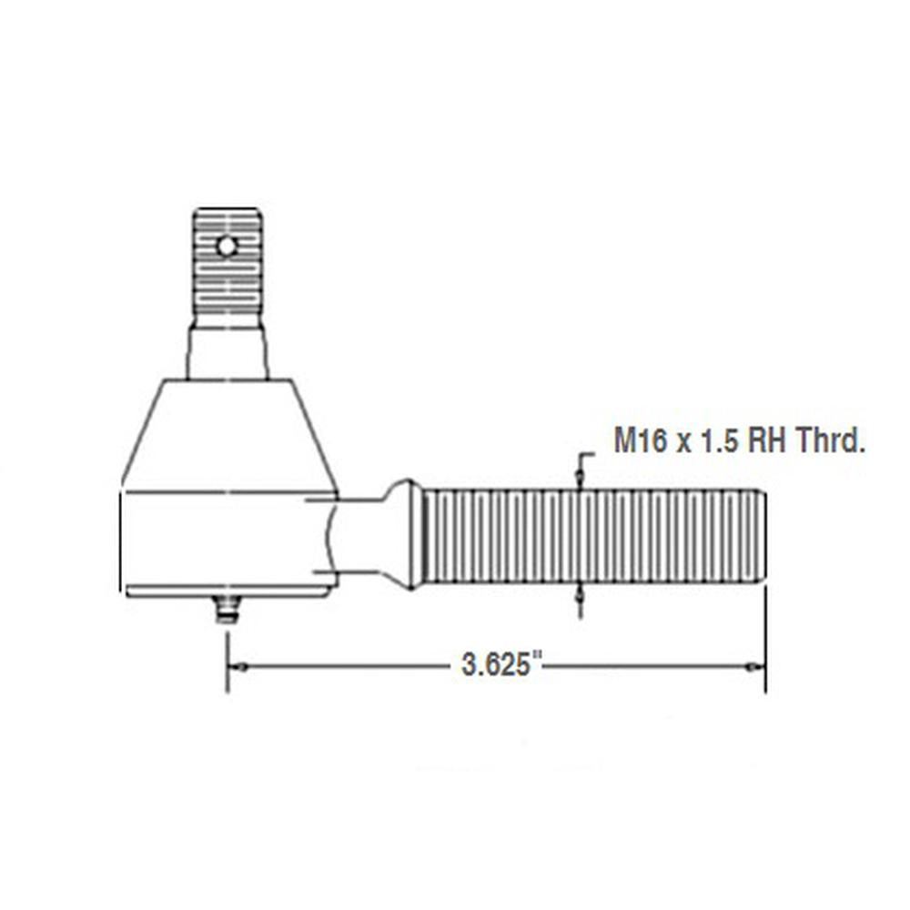 RH Thread Tie Rod End Fits Kubota Replaces 32150-12600