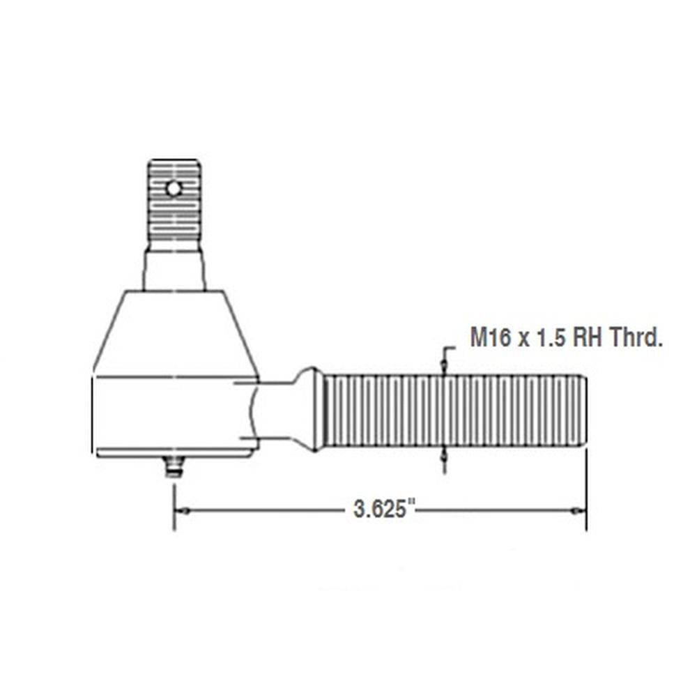 38440-44780 - New Tie Rod End (RH thread) for Several Fits Kubota Models